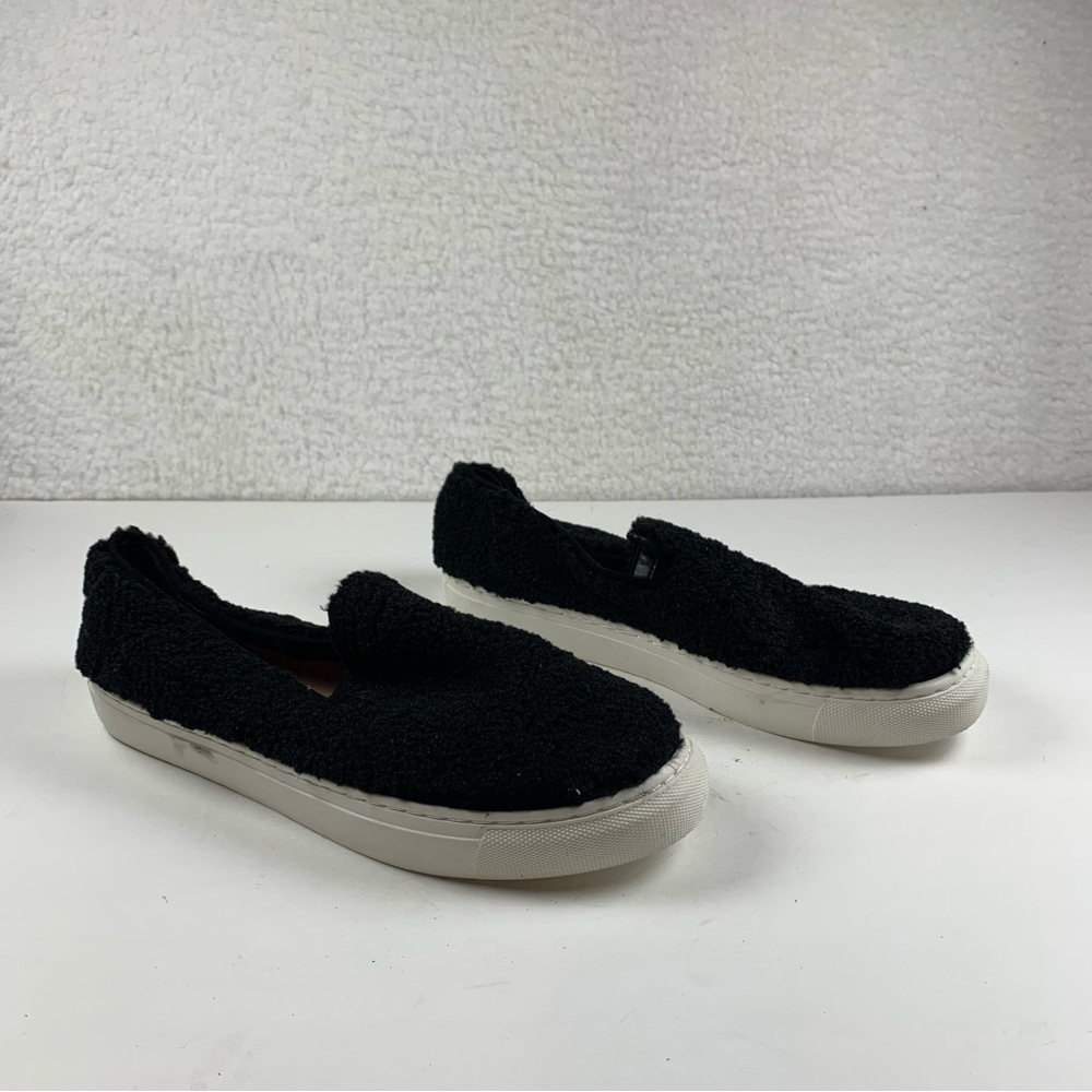 Steven‎ by Steve Madden Kimbel Sz 8 Black Sherpa slip on shoes sneaker NWOB 7362